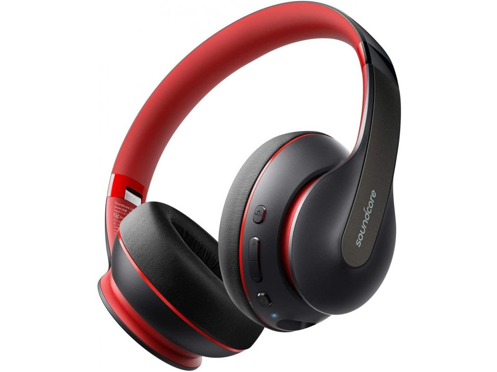 Anker Soundcore Life Q10 Bluetooth ακουστικά, Foldable, Type-C Charging, Hi-Res Sound, 60H Μπαταρία - A3032H12, Black / Red