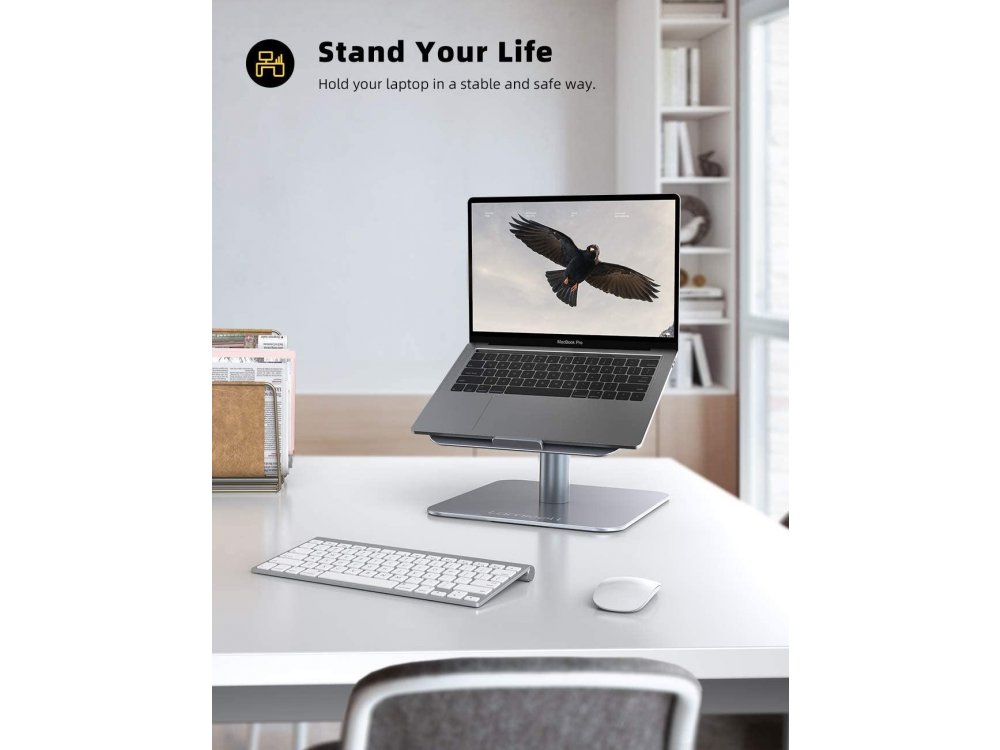 Lamicall LB Laptop Stand Ρυθμιζόμενη σε Ύψος & Περιστρεφόμενη Βάση για Laptop / Macbook 10-17.3", Space Grey