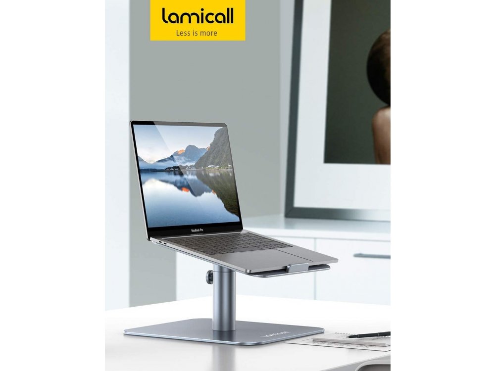 Lamicall LB Laptop Stand Ρυθμιζόμενη σε Ύψος & Περιστρεφόμενη Βάση για Laptop / Macbook 10-17.3", Space Grey