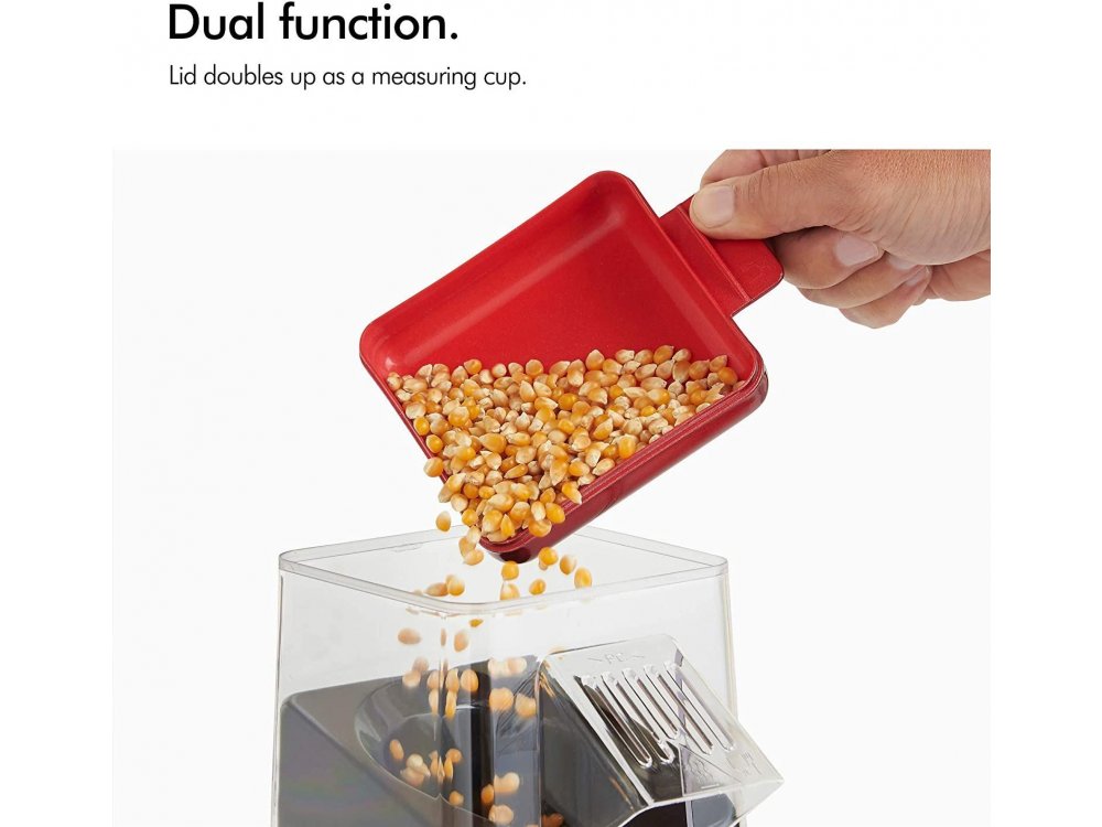 VonShef Retro Popcorn Maker, Vintage Στυλ Μηχανή Ποπ Κορν για υγιεινά σνακ (Περιλαμβάνονται 6 Μπολ) - 13/261, Κόκκινο