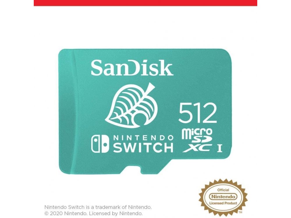 Sandisk micro SDXC 512GB card for Nintendo Switch - SDSQXAO-512G-GNCZN