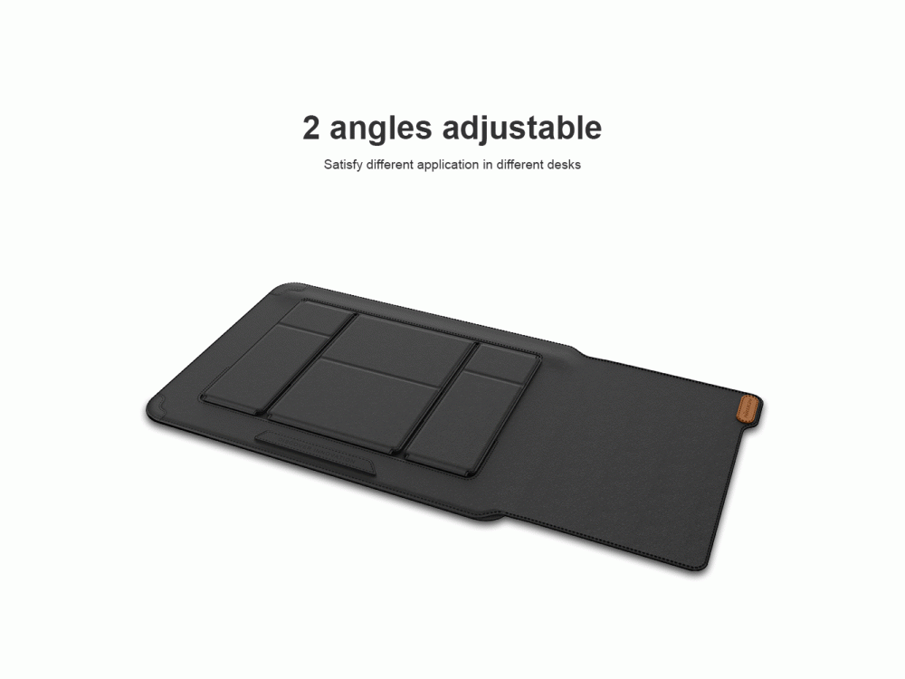 Nillkin Versatile Leather Sleeve / Laptop Case 16.1 "with Stand / Mouse Pad, for Macbook / iPad Pro / DELL XPS / HP / Surface etc., Black