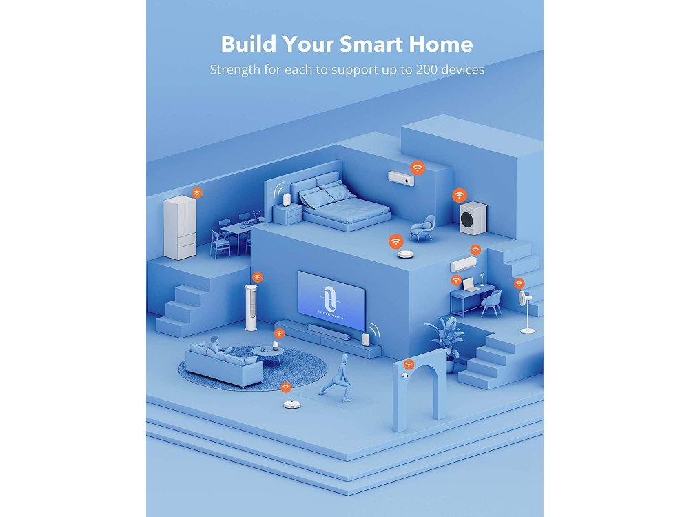 TaoTronics Mesh WiFi Router, Tri-Band AC3000 WiFi Router/Extender 3Gbps, Κάλυψη 450τ.μ. Σετ των 2 - TT-ND001