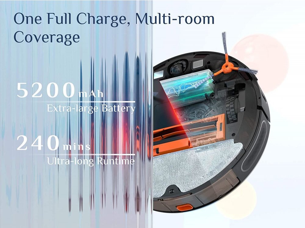 Kyvol Cybovac S31 Smart Robot Vacuum / Mopping Cleaner με Λειτουργία Σφουγγαρίσματος, 3000Pa, με Βάση & App, Μαύρη