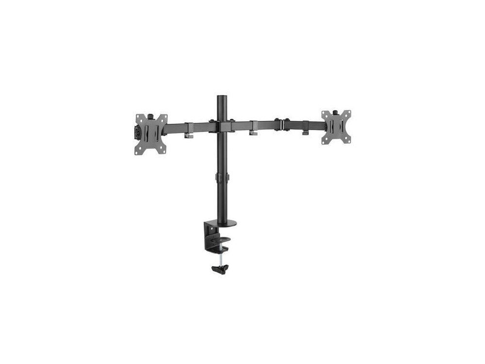Nordic Dual Arm Desk Mount with Clamp, Stand for 2 Screens 13 ”-32”, up to 14kg - GAME-N1000