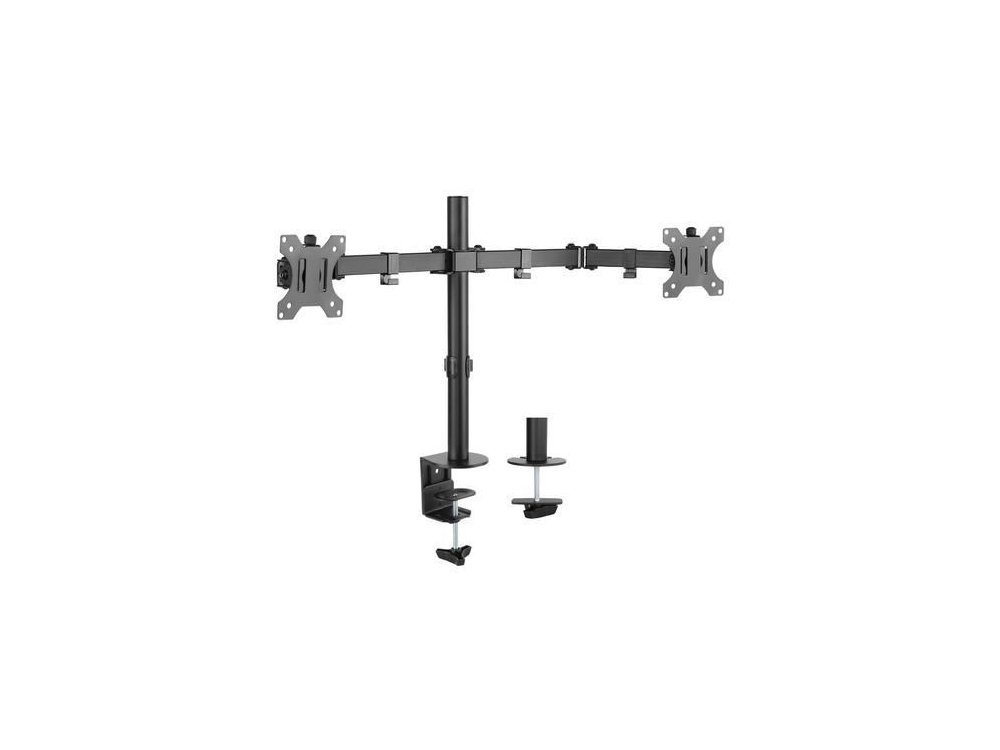 Nordic Dual Arm Desk Mount with Clamp, Stand for 2 Screens 13 ”-32”, up to 14kg - GAME-N1000