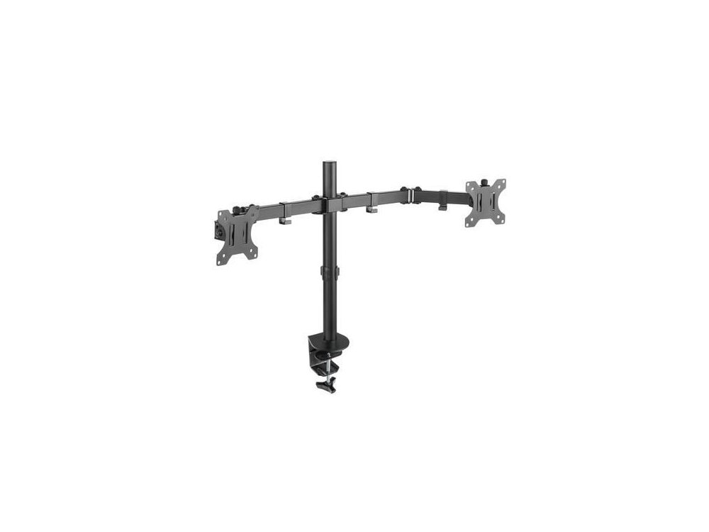 Nordic Dual Arm Desk Mount with Clamp, Stand for 2 Screens 13 ”-32”, up to 14kg - GAME-N1000