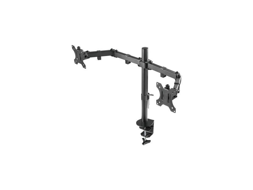 Nordic Dual Arm Desk Mount with Clamp, Stand for 2 Screens 13 ”-32”, up to 14kg - GAME-N1000