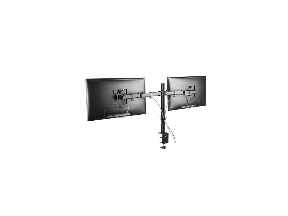 Nordic Dual Arm Desk Mount with Clamp, Βάση για 2 Οθόνες 13”-32”, έως 14kg - GAME-N1000