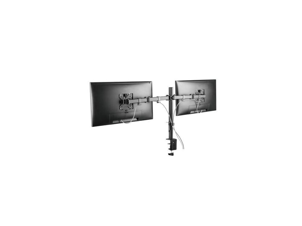 Nordic Dual Arm Desk Mount with Clamp, Stand for 2 Screens 13 ”-32”, up to 14kg - GAME-N1000