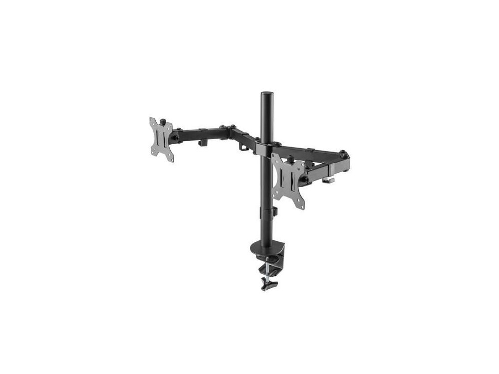 Nordic Dual Arm Desk Mount with Clamp, Stand for 2 Screens 13 ”-32”, up to 14kg - GAME-N1000