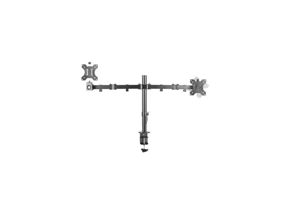 Nordic Dual Arm Desk Mount with Clamp, Stand for 2 Screens 13 ”-32”, up to 14kg - GAME-N1000