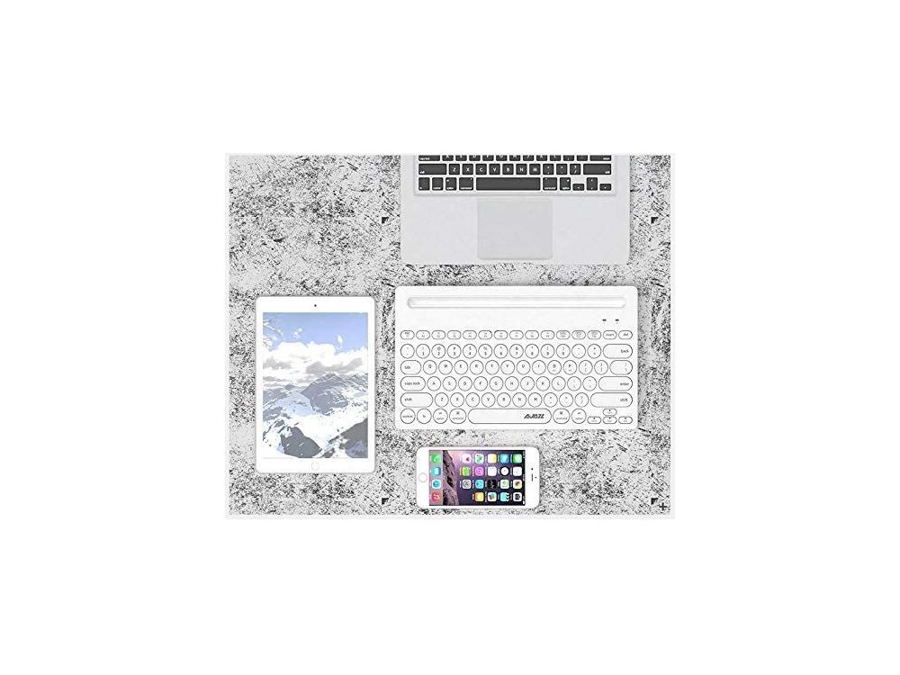 Ajazz 320i Ultra Slim Bluetooth Πληκτρολόγιο Multi-Device Keyboard με θέση για Tablet / Smartphone, Λευκό