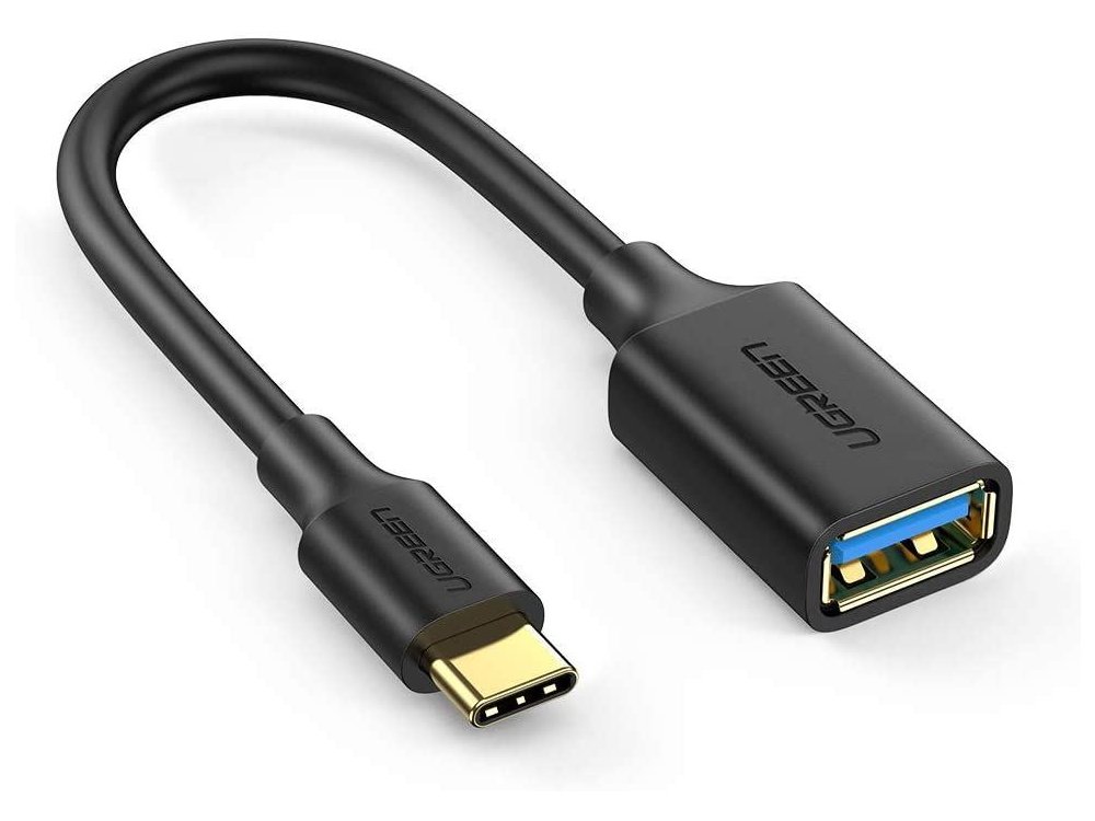 Ugreen Adapter USB-C to USB-A 3.1 with 8cm Cable OTG Adapter Type-C Male to USB-A Female - 30701, Black