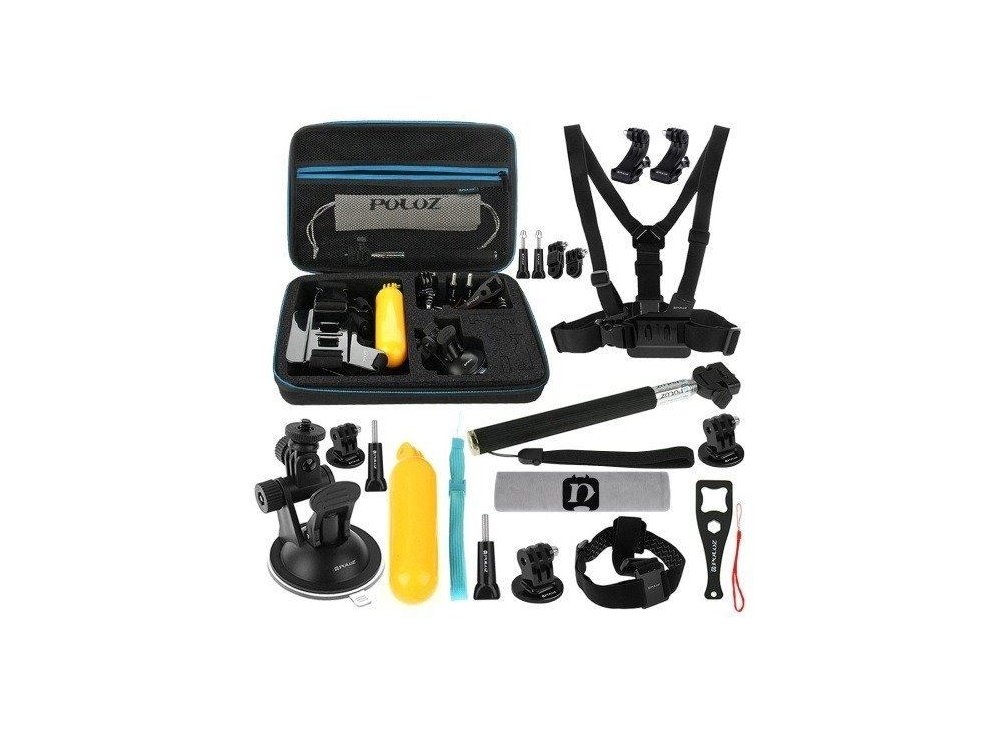 Puluz 20 in 1 Accessories Ultimate Combo Kit for Action Camera (GoPro, DJI Osmo, Apeman, Xiaomi etc.) - PKT11