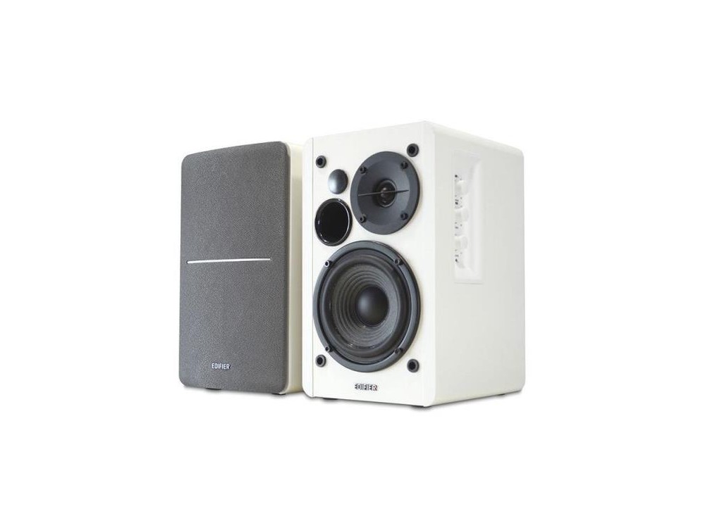 Edifier R1280T Active 2.0 Bookshelf Speaker 42W, Self-Amplified 2-Way Speakers, Set of 2, White