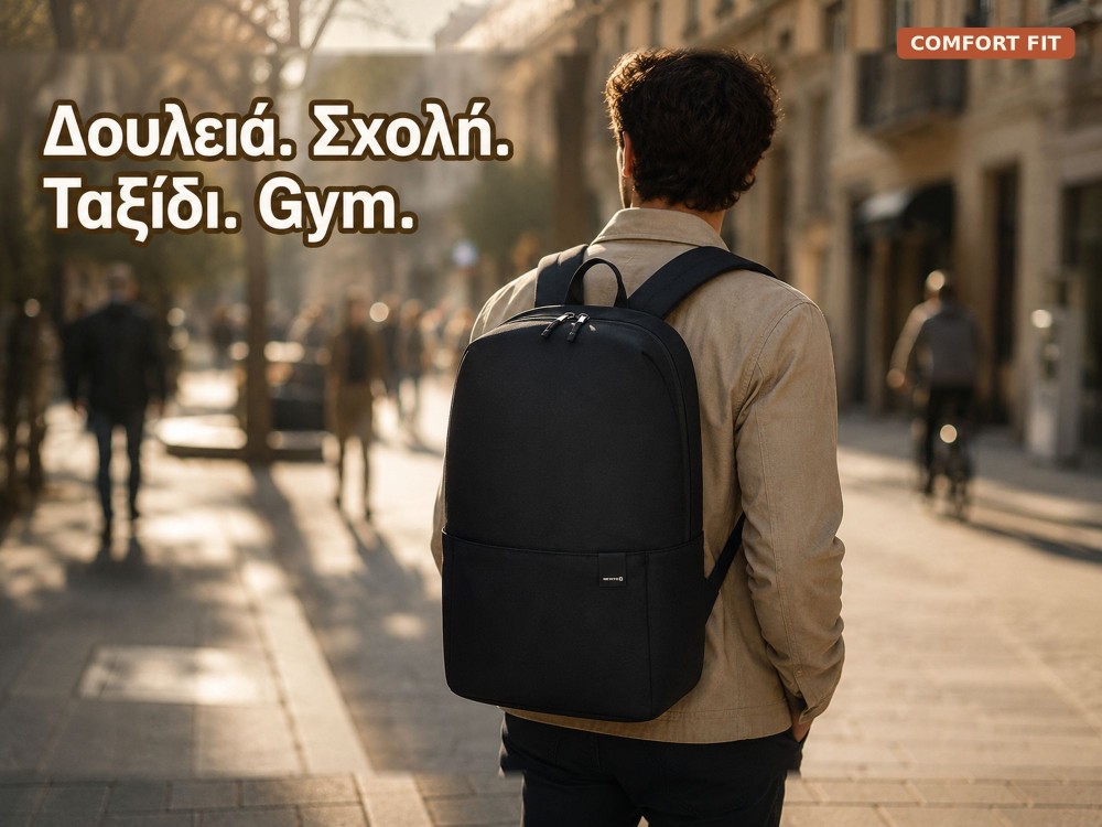 Swissten Basic Backpack, Τσάντα Πλάτης, Black