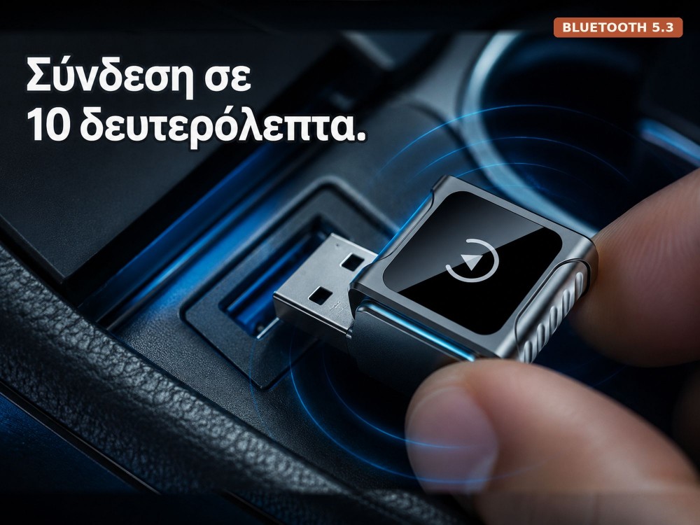 Swissten Ασύρματο Carlink Adapter, Συμβατό με Apple Carplay / Android Auto