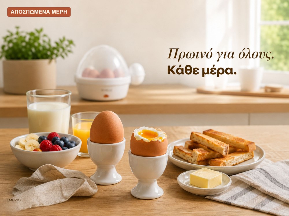 Emerio Egg Boiler, 7 Egg Boiler 350W with Voice Notification and Automatic Shut Off, White