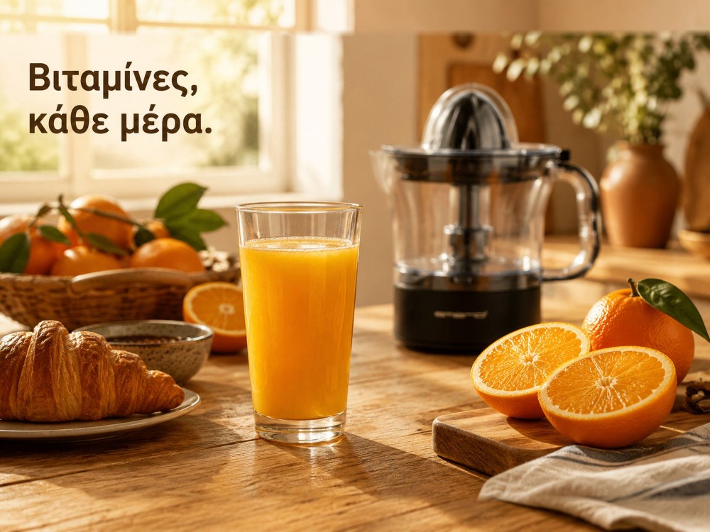 Emerio Citrus Juicer, Ηλεκτρικός Στίφτης 700ml, 40W με Κώνους για Πορτοκάλι & Λάιμ, Black