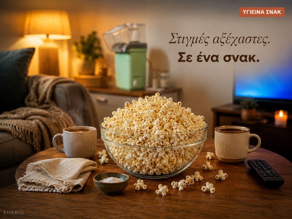 Emerio Popcorn Maker, Hot Air Popcorn Machine for Healthy Snacks, Green