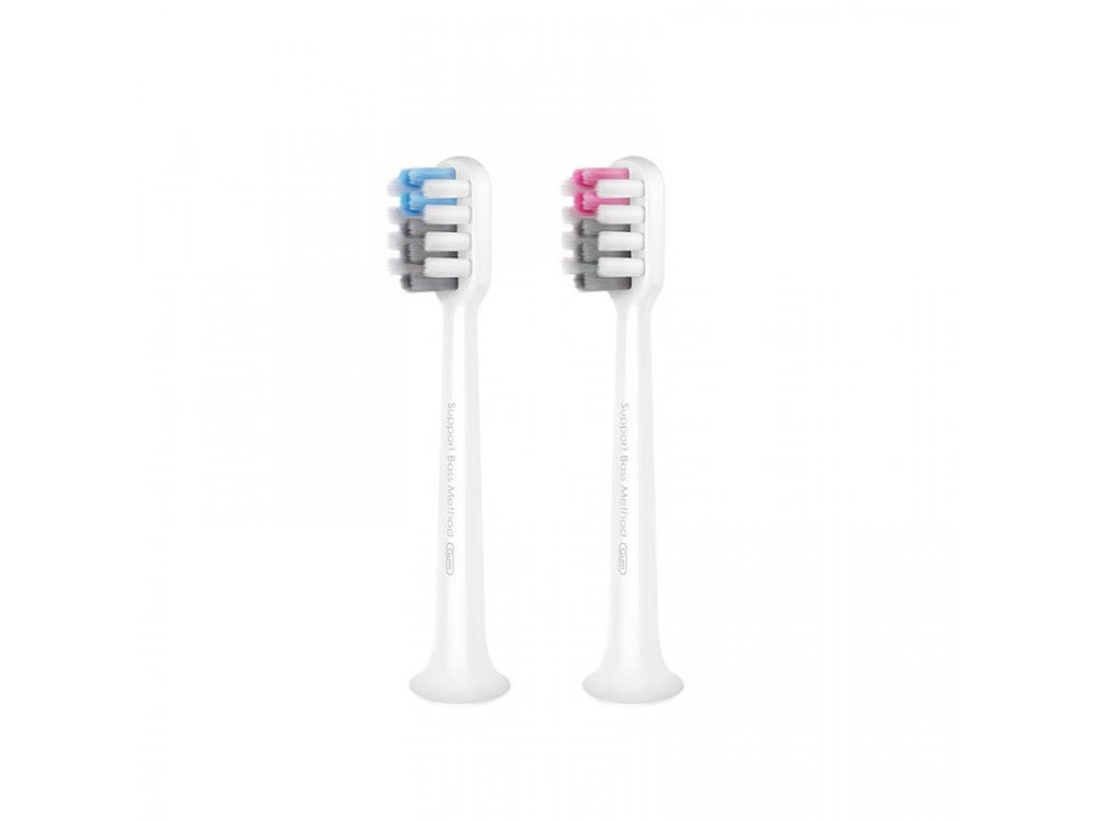 DR.BEI by Xiaomi Spare Heads with TORAY & DuPont Fiber for Electric Toothbrush DR.BEI C01, Set of 2, Sensitive