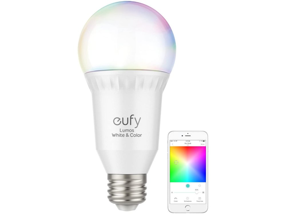 Anker Eufy Lumos Smart LED Lamp, White & RGB, 9W E27 WiFi (No Hub Needed) 270 °, 800 lumens - T1013321