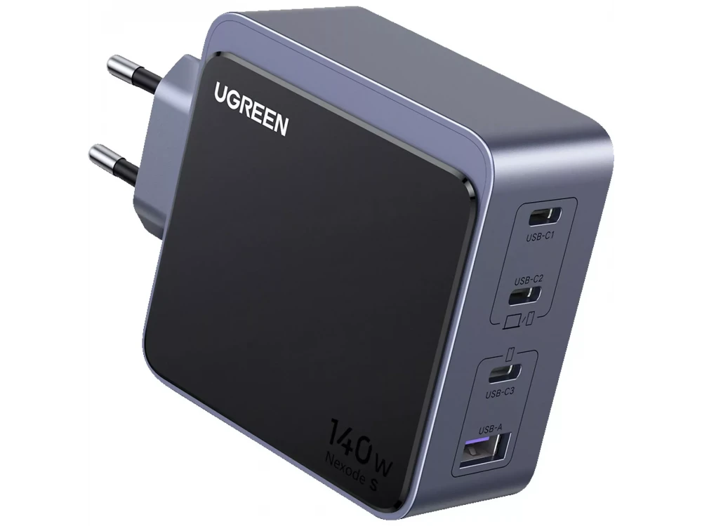 Ugreen Charger X570 GaN 140W with USB-A Port & 3 USB-C Ports, PD / QC 4.0, Grey