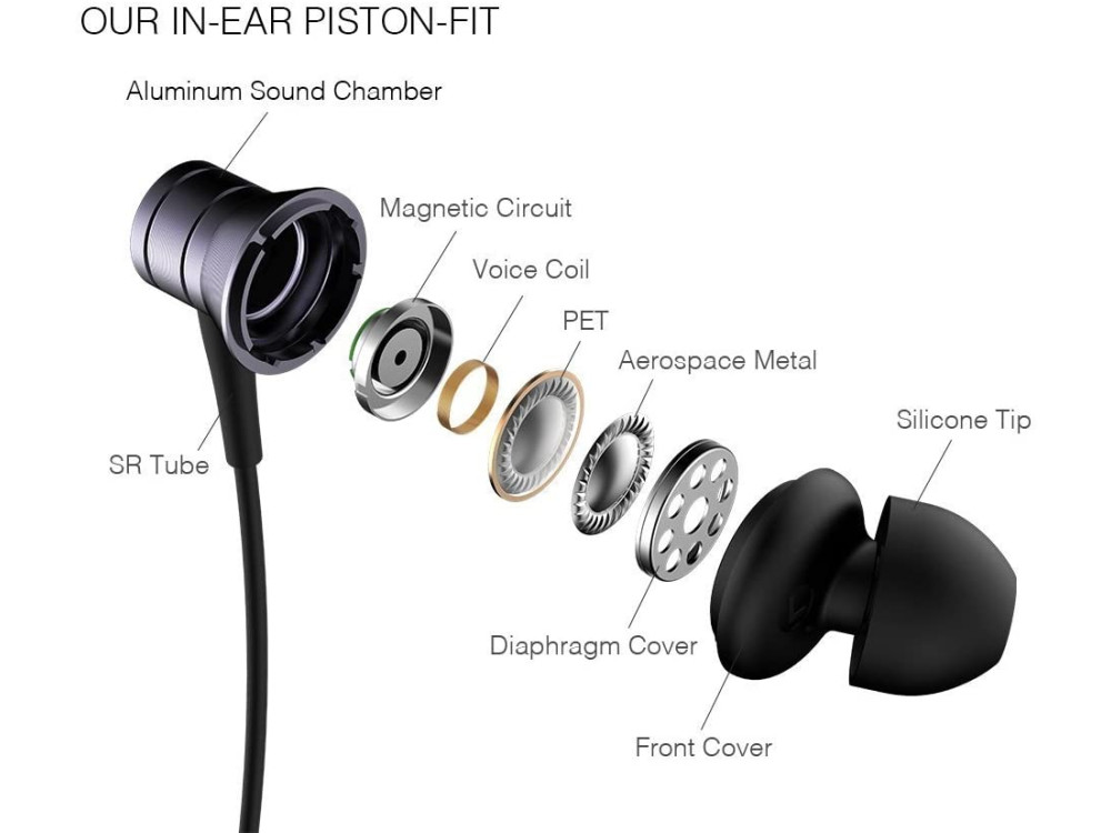 1MORE Piston Fit Ακουστικά In-ear Hands free με Noise Isolation, Phone Control & MEMS Mic, Black