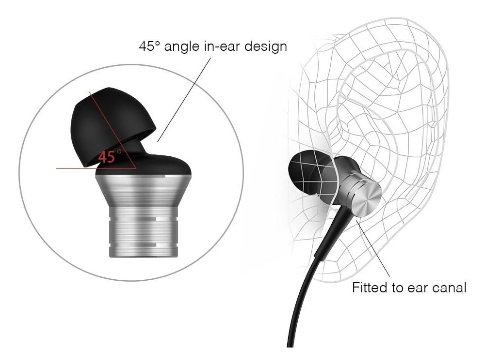 1MORE Piston Fit Headphones In-ear Hands free with Noise Isolation, Phone Control & MEMS Mic, Silver