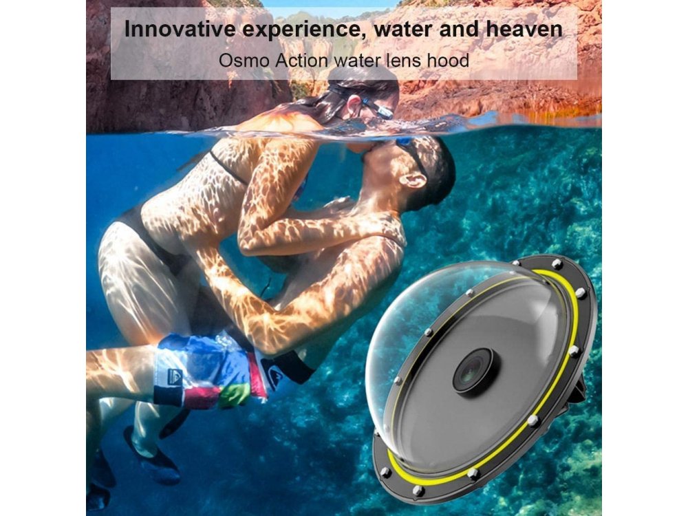 Telesin GoPro Hero 8 Diving Dome with Waterproof Case + Floating Bobber Handle + Trigger - GP-DMP-T08