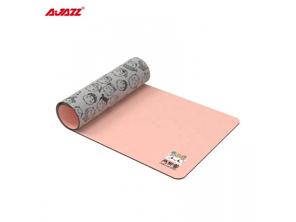 Ajazz 320i Ultra Slim Bluetooth Πληκτρολόγιο Multi-Device Keyboard με θέση για Tablet / Smartphone, Σετ με Mouse Pad, Pink