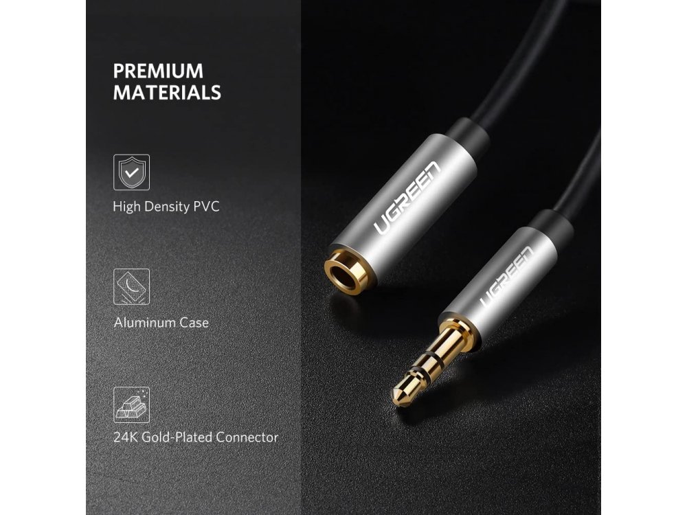 Ugreen AUX cable 3m. Stereo Male to Female 3.5mm - 10595