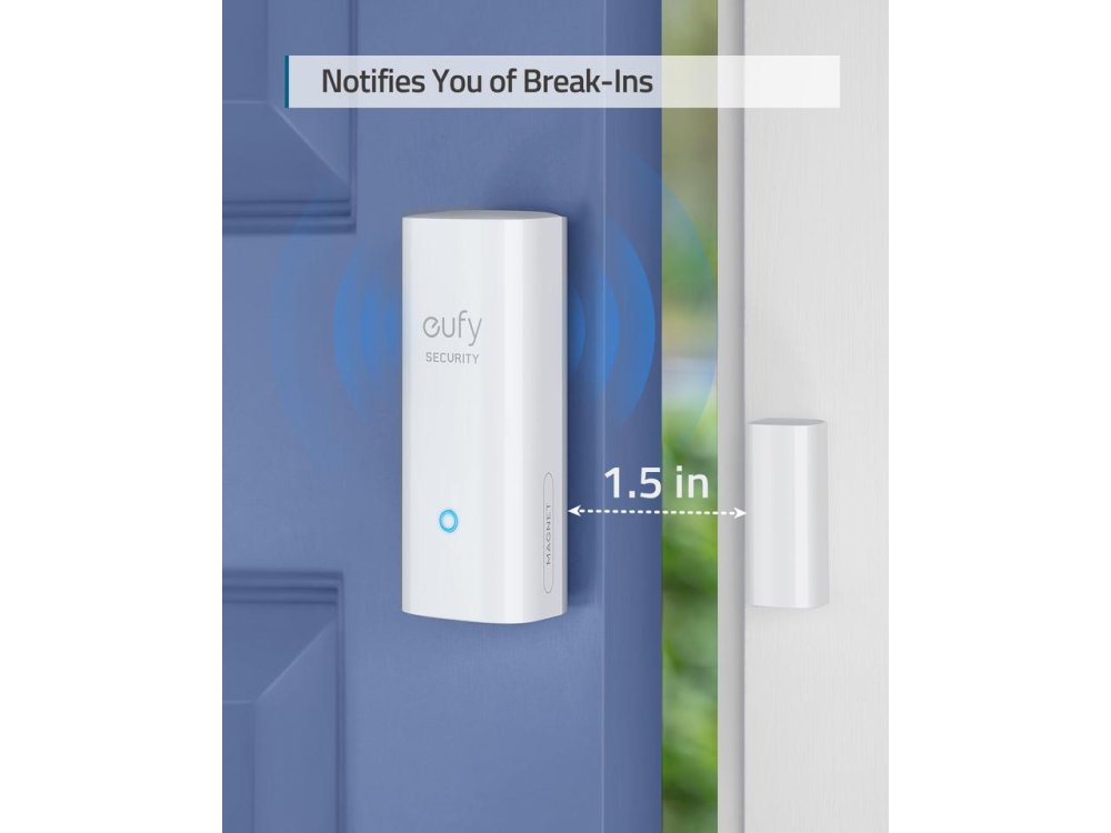 Anker Eufy Entry Sensor, Ανιχνευτής Εισόδου για Πόρτα / Παραθύρο για χρήση με EufyCam Κέντρο (HomeBase 2) - T89000D4