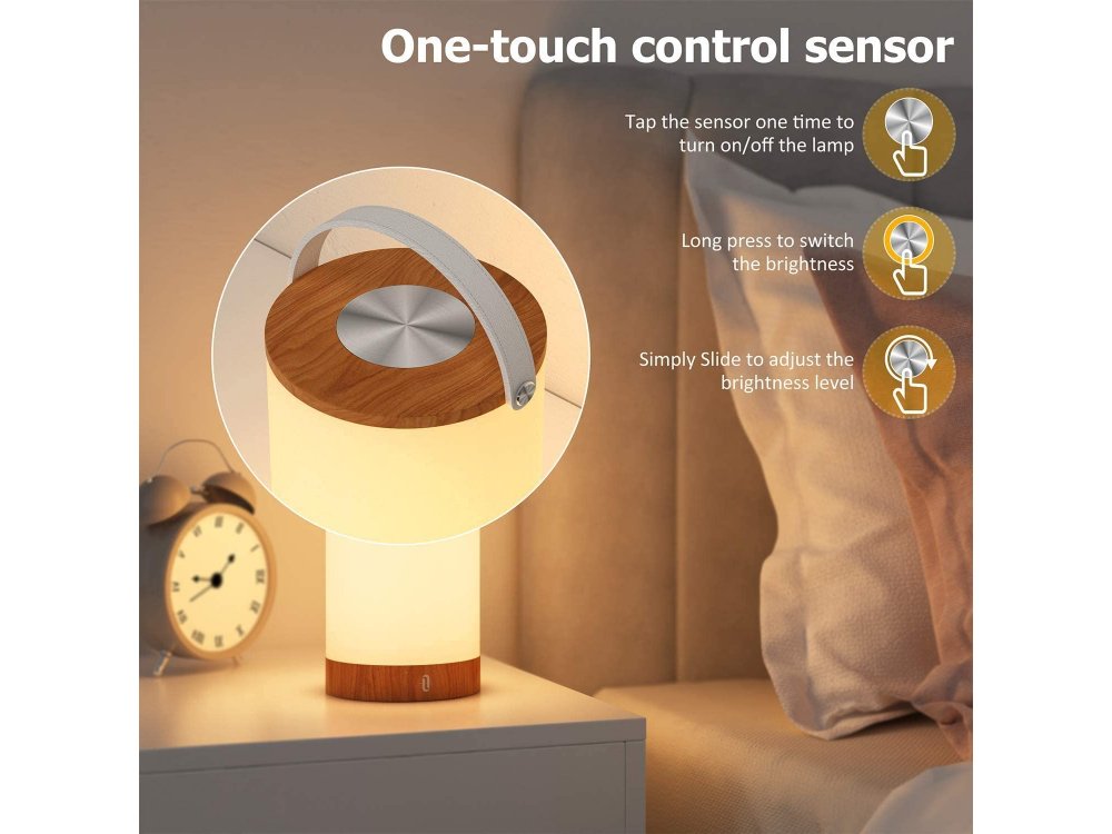 TaoTronics TT-DL23 Night Light, Rechargeable Touch Control & Dimmable