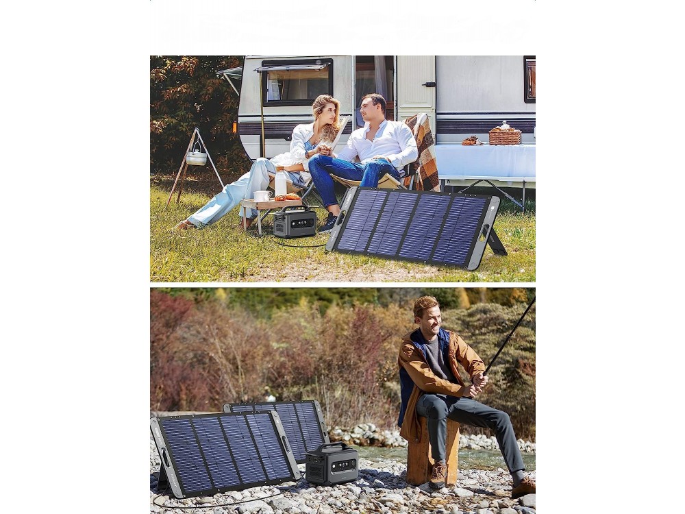Ugreen SC100 Foldable Solar Panel 100W, XT60, for use with Portable Power Station - 15113