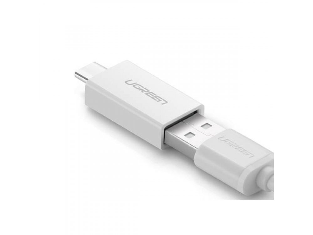 Ugreen Αντάπτορας USB-C σε USB 3.0 Θηλυκό, OTG Adapter USB-A Female to USB-C Male - 30155, Ασημί