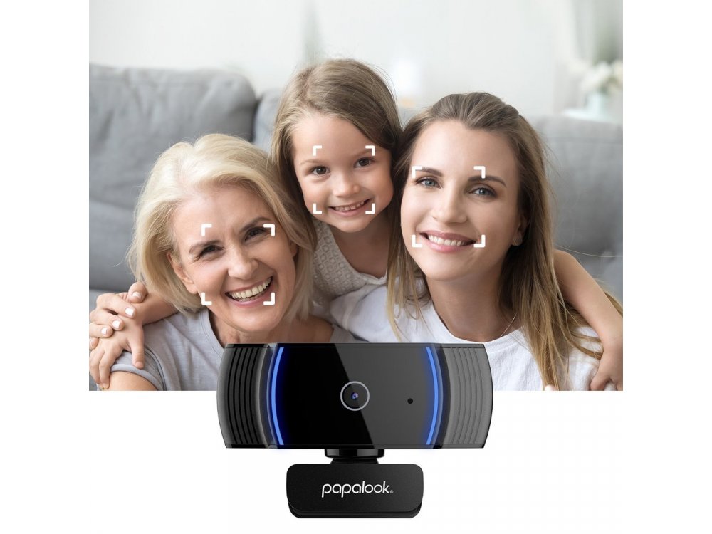 Papalook AF925 Full HD Webcam USB 1080p @ 30fps DSP Noise-Cancelling Microphone with Autofocus