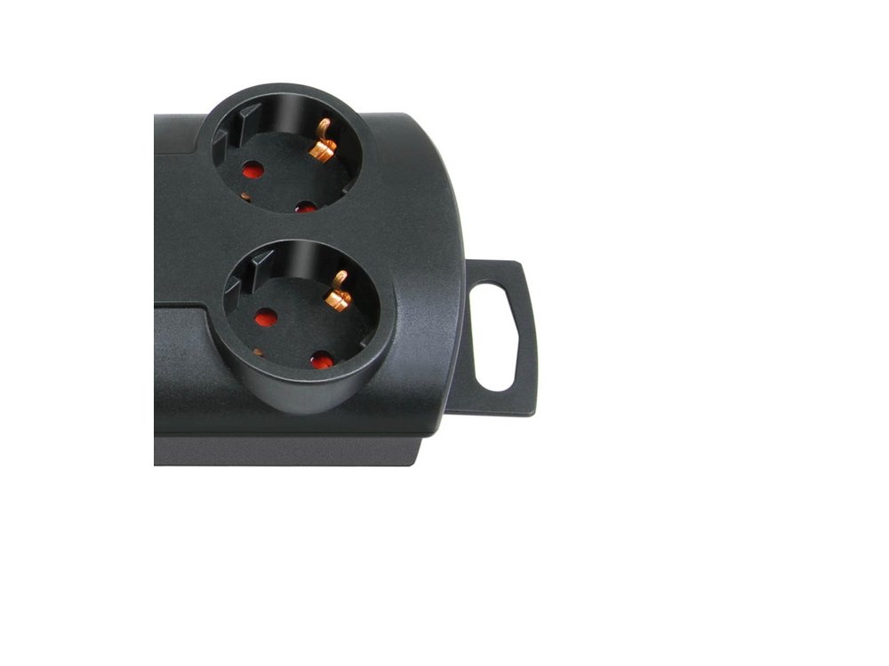 Brennenstuhl Primera 10-output extension socket, Multi-socket with Switch of 5 & 2M Cable, Black