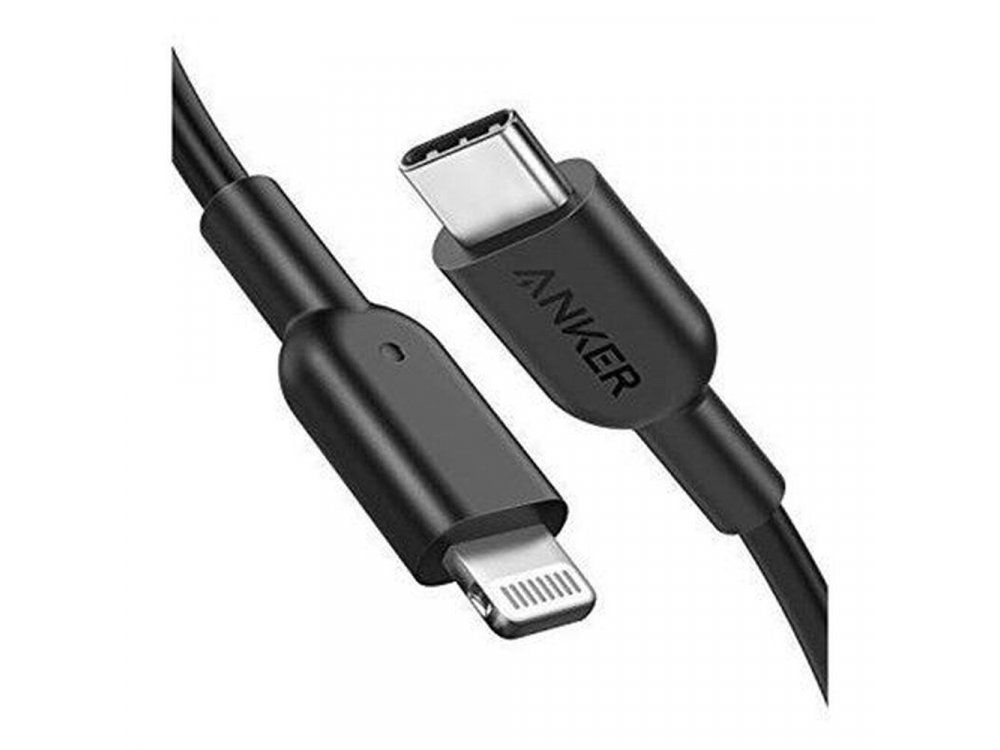 Anker PowerLine Select 1.8μ. Lightning USB-C Cable for Apple iPhone / iPad / iPod MFi & PD Charging, Black - A8613G11