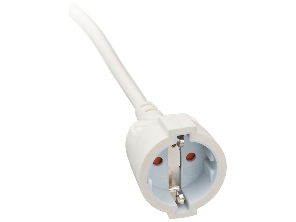 Brennenstuhl Balanteza 2m. Cable with Flat & Angle Plug, Schuko Angled Flat Plug Extension Cable 3x1.5mm², White