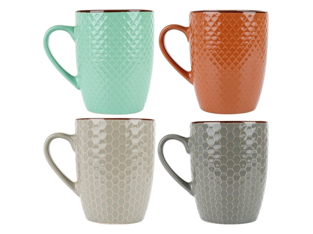 Vilde Premium Mugs Ceramic, Ceramic Mugs set of 4pcs 400ml