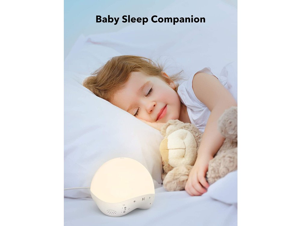 TaoTronics TT-CL023 Baby White Noise Machine & RGB Night Light with APP, Timer & compatible with Alexa, Google Home