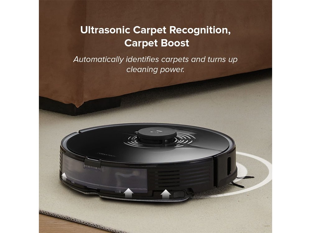 Roborock S7 - Smart Robot Vacuum / Mopping Cleaner with Sonic Mopping Function, 2500Pa & Lidar Navigation, Black