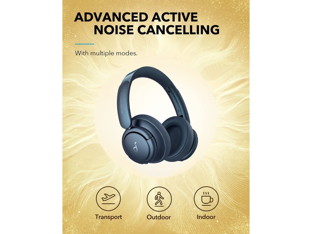 Anker Soundcore Life Q35 Bluetooth headphones with Multi Mode Active noise cancellation & LDAC Hi-Res Sound - A3027031, Black