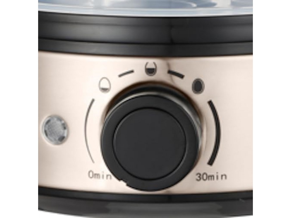 Emerio Egg Boiler, 7 Egg Boiler 400W BPA free, with 3 Boiling Levels & Voice Alerts, Inox