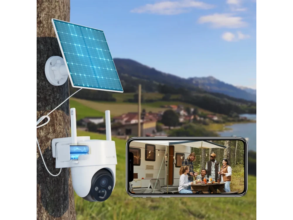 Arenti GO3G + SP2 Outdoor 4G IP Camera 2K σετ με Solar Panel, Ασύρματη με 4G/LTE, Νυχτερινή όραση,2-Way Audio & Motion detection