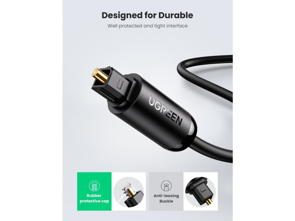 Ugreen Fiber Optical 3m Toslink Audio Cable - 70893