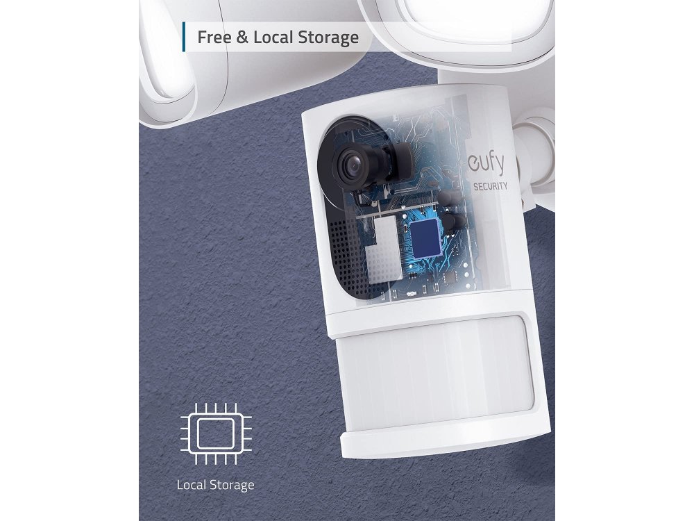 Anker eufy Security Floodlight Camera, IP Camera 2K with 2 Fixtures, 2500-Lumen, 2-Way Audio, Human AI, 100dB Siren - T8424321