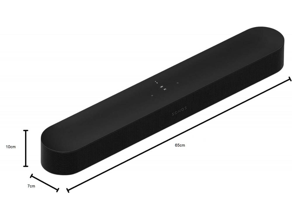 Sonos Beam (Gen 2) Soundbar 2.0 80W with Dolby Atmos, Black